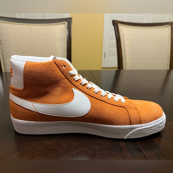 New Nike Blazer Mid SB Brick Orange White Sneaker Shoes Size US 9 - Picture 7 of 14